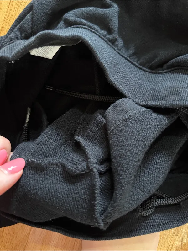 Alo Yoga Black Low Key Sweat Short Sz S - Image 3