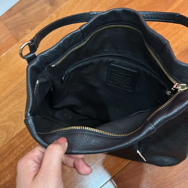 Coach Black‎ Madison Isabelle Leather Hobo Shoulder Bag - Image 8