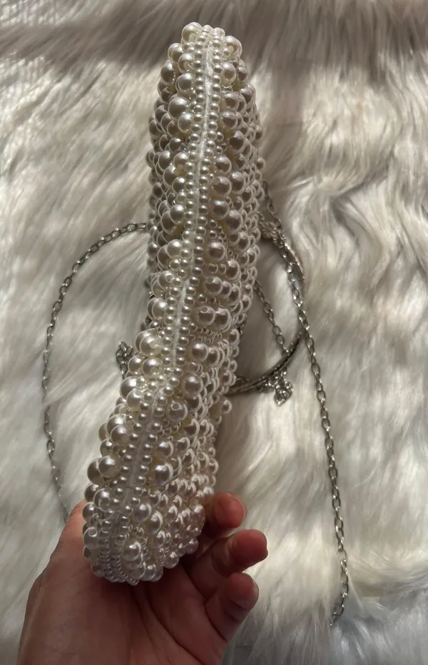 Bridal Clutch/Handbag Tan - Image 11