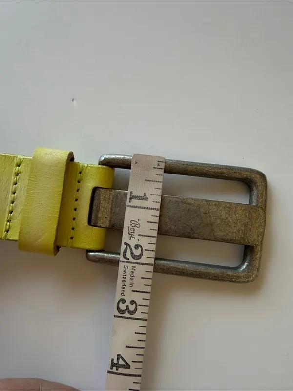 We The Free buff leather Jona belt, yellow, size S/M - Image 10
