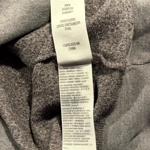 Hollister Graphic Pullover Hoodie Gray‎ Y2K California Surf Spell Out Coastal M - Image 8