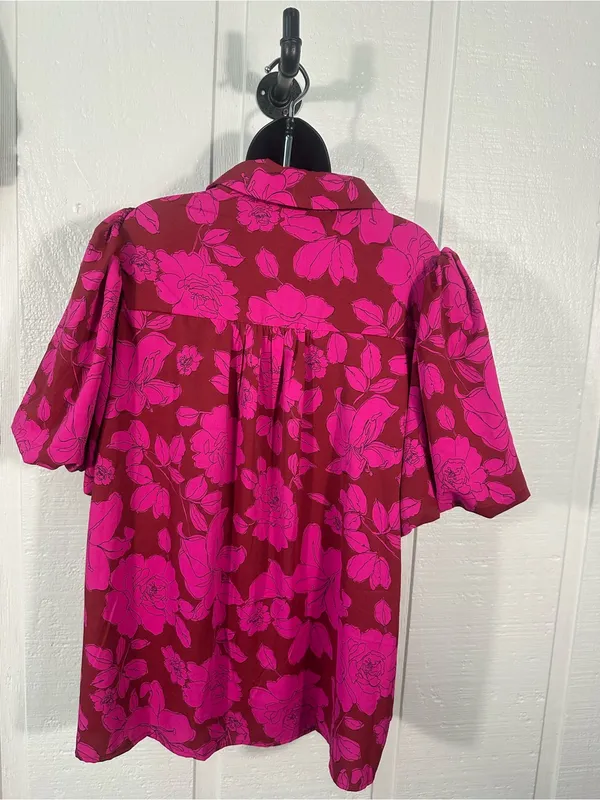 Entro Pink Short Sleeve Top Size 1X EUC - Image 5