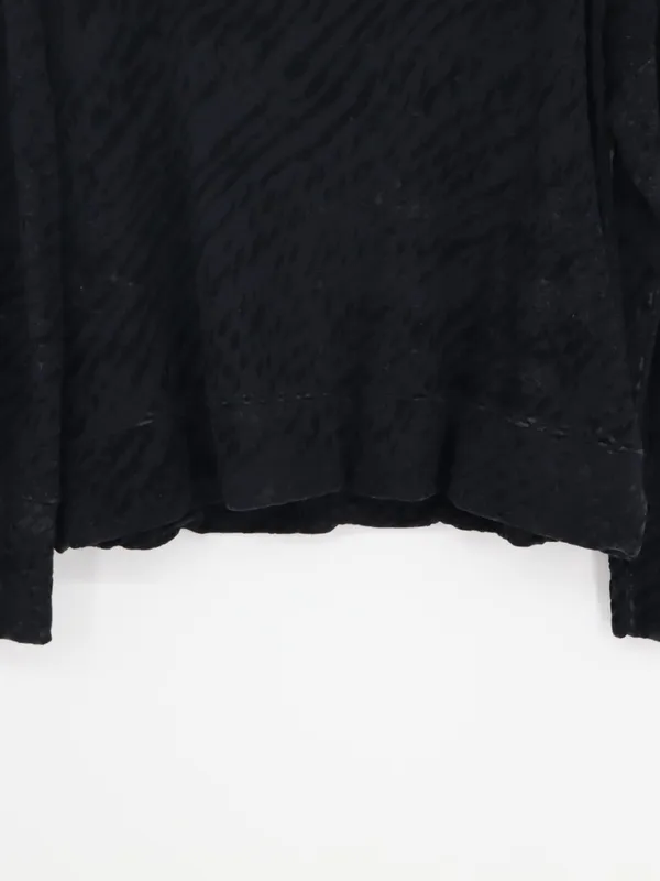 Majestic Filatures Woman's Black Burnout Velvet Cowl Neck Long Sleeve Top XL - Image 12