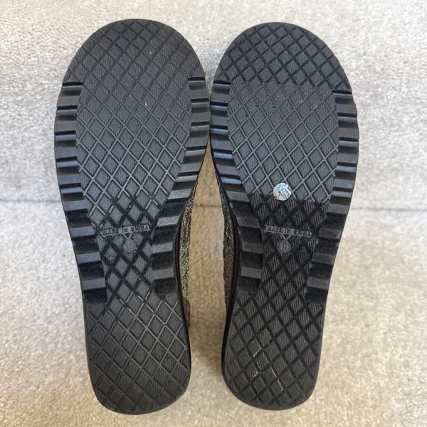 St. John's Bay Bronze Metallic Woven Elastic Mary Jane Wedge Shoes Size 10‎ - Image 6