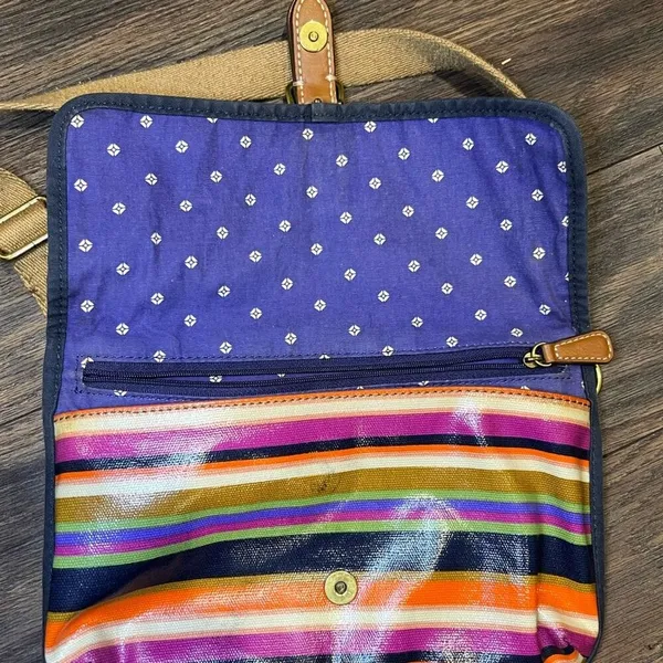 Fossil Striped Coated Canvas Crossbody Bag - Image 5