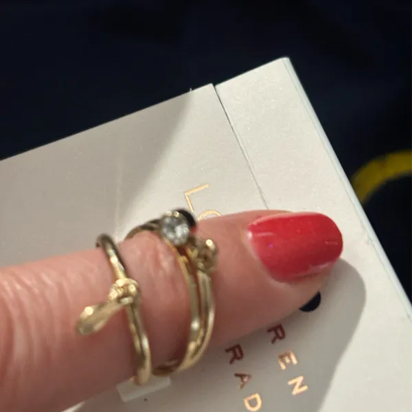 LC Lauren Conrad Gold Ring Trio size 7 - Image 2