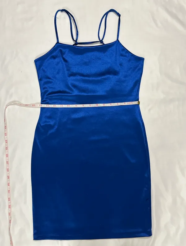 haley & june NWT Midnight ScoopBack Bodycon Mini Dress - Metallic Royal Blue - M - Image 13