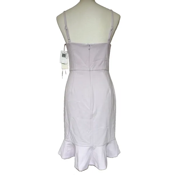 NWT French Connection Whisper Frill Hem Cami Mini Dress 6 Lilac Sachet‎ - Image 4