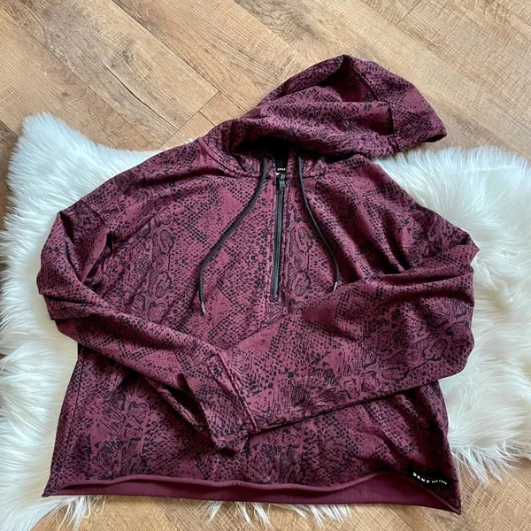 DKNY Snake Print Cropped Sweatshirt - Image 2