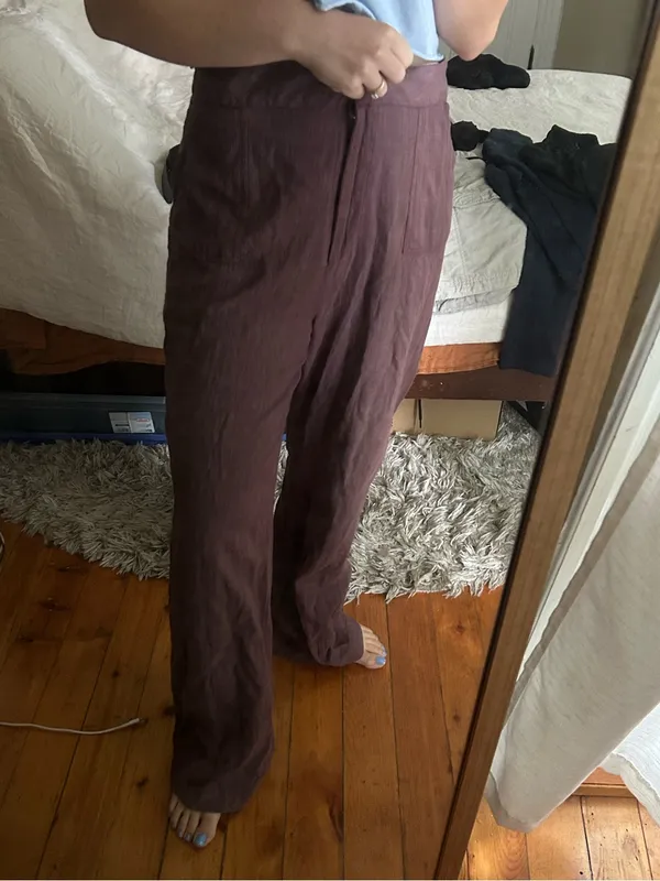 April Cornell romantics purple pants m/l Size L - Image 2