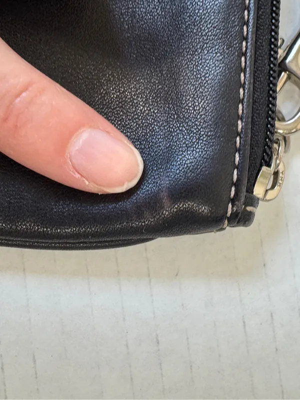 Coach Black Leather Wristlet Wallet Mini Classic - Image 7