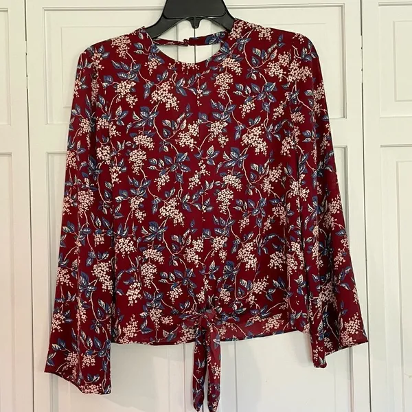 Madewell floral tie front top - Image 3