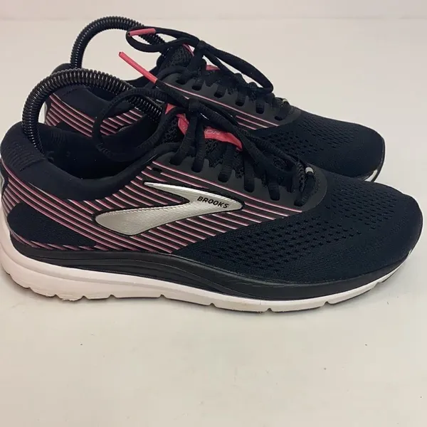 Brooks‎ Addiction 14 Women's Black/Hot Pink/Silver Size 8.5M B64 - Image 6