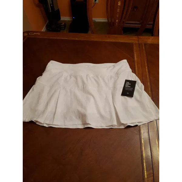 Etonic Athletic Woven Skort Wovens L Large White Core Pleated Built In Shorts XL - Image 3