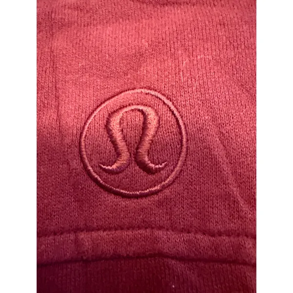 Lululemon Scuba Oversized Half-Zip Hoodie Red‎ Merlot M/L Burgundy Sweatshirt - Image 5