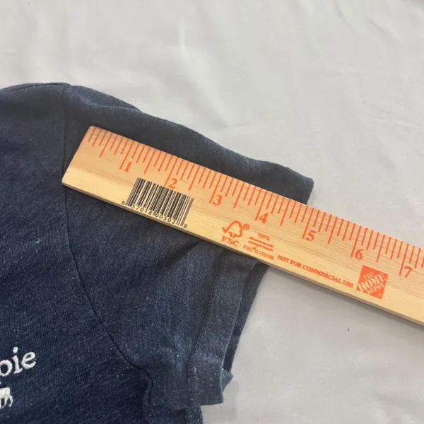 Abercrombie & Fitch Womens Navy Blue V-Neck Logo T-Shirt XS Soft A&F Collection - Image 6