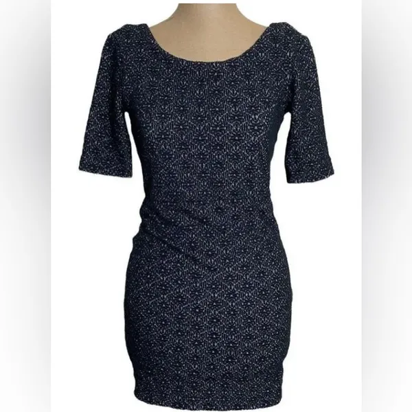 Free People Lady Pucker Scoop Back Mini Dress Womens Size XS‎ Black/White - Image 3