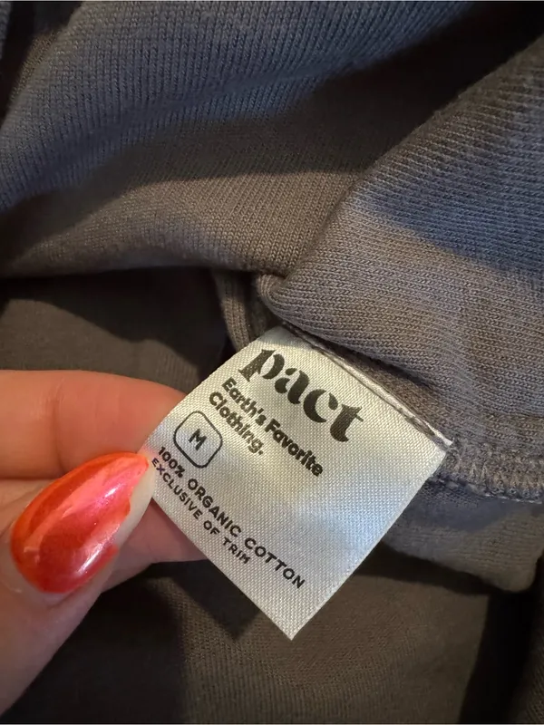 Pact Organic Cotton Pure Velour Cozy Pullover Sweatshirt in Graphite - Image 5