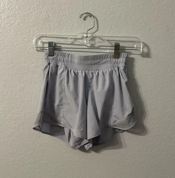 Lululemon Hotty Hot High-Rise Lined Shorts 4" (Lavender Dew Color) - Image 3