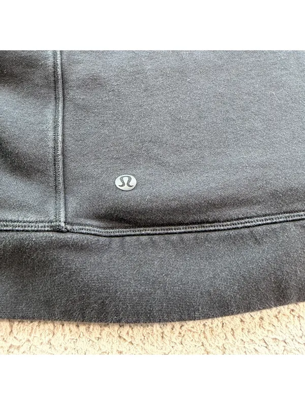Lululemon Oversized Black Cotton Hoodie XS/S Women’s Pullover Boxy Heavyweight - Image 8