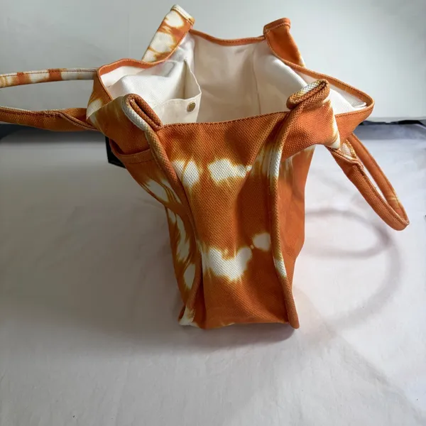 Vince Camuto Orla Tote Bag Rusty Orange Multi Tie Dye Canvas VC-ORLA-TO NEW - Image 11