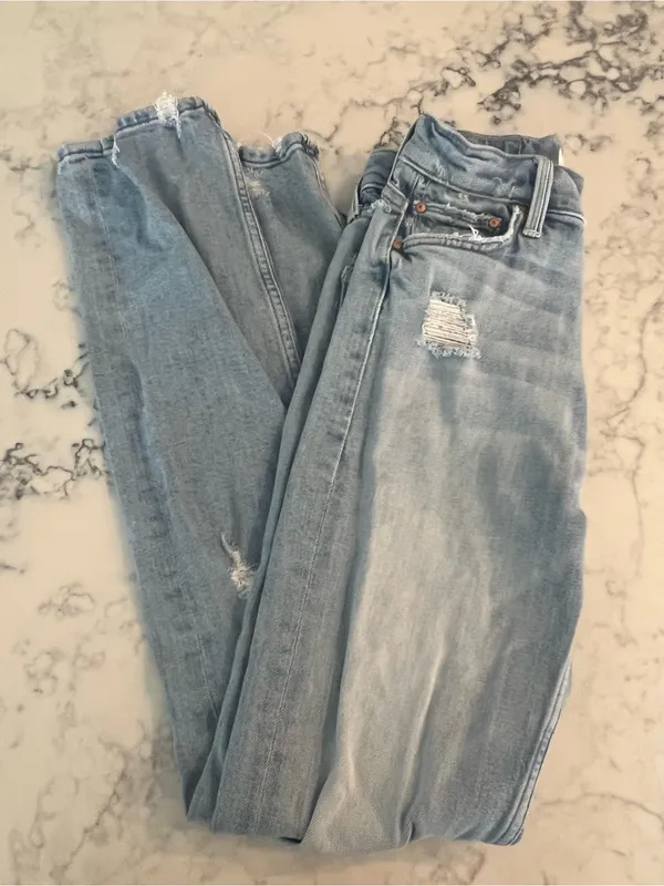 MOTHER Superior High Waisted Rider Skimp Jeans Blue Straight Size 25 - Image 14