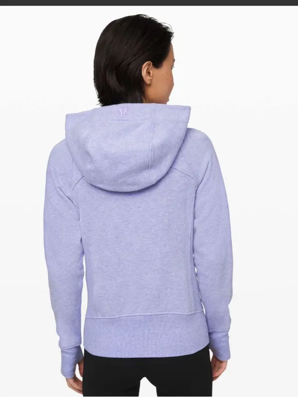 Lululemon Heathered Lavender Dusk Light Purple Cotton Scuba Hoodie size 6 - Image 3