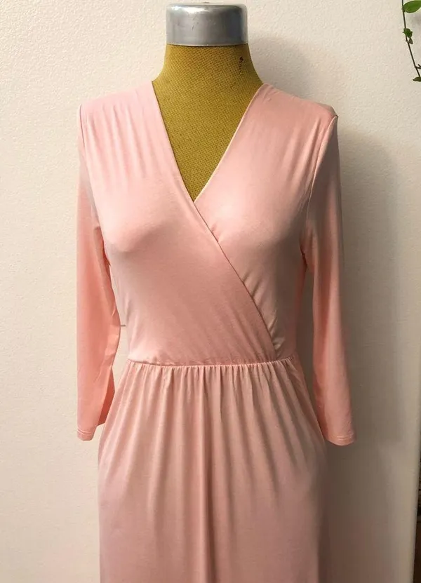 New # Wrapped Ruched Maternity Dress - Image 4