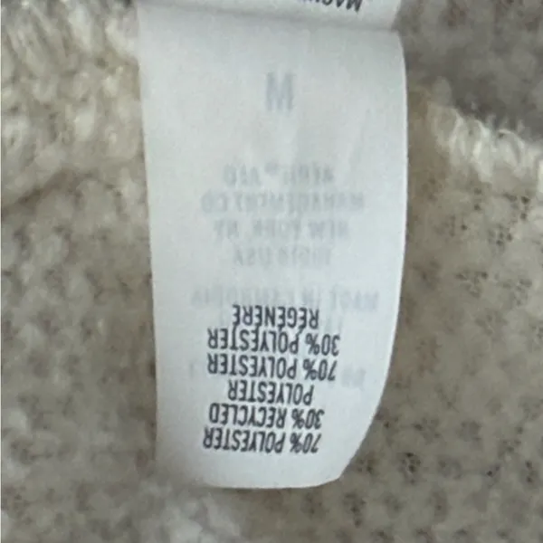 Aerie Women’s Dream Fleece Sherpa Half Zip Pullover Cream Cozy Minimalist Sz M - Image 8