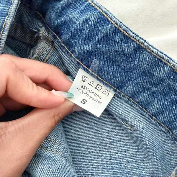 SHEIN distressed denim skort - Image 5