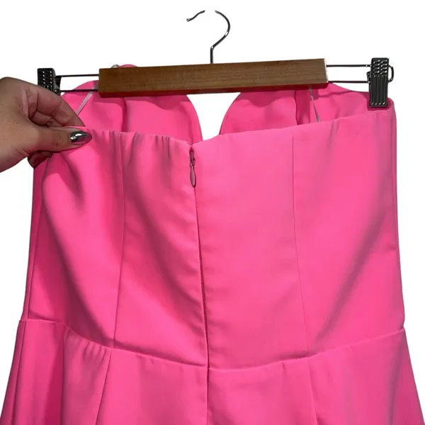 Amanda Uprichard x Revolve Cherri Strapless Maxi Gown In Shocking Pink - Image 8