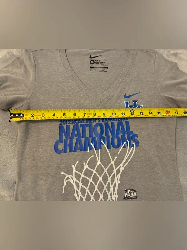 Women’s Nike Gray T-Shirt UK 2012 NCAA Men’s Basketball National Champion Size M - Image 4