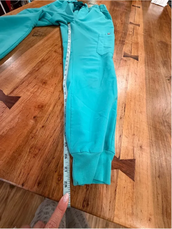 FIGS Technical Collection Scrub Pants Womens XS Seafoam Teal Green Jogger Cargo - Image 12