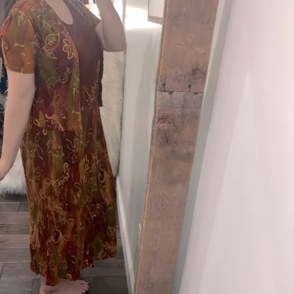 Graphics vintage maxi dress size small Brown - Image 2