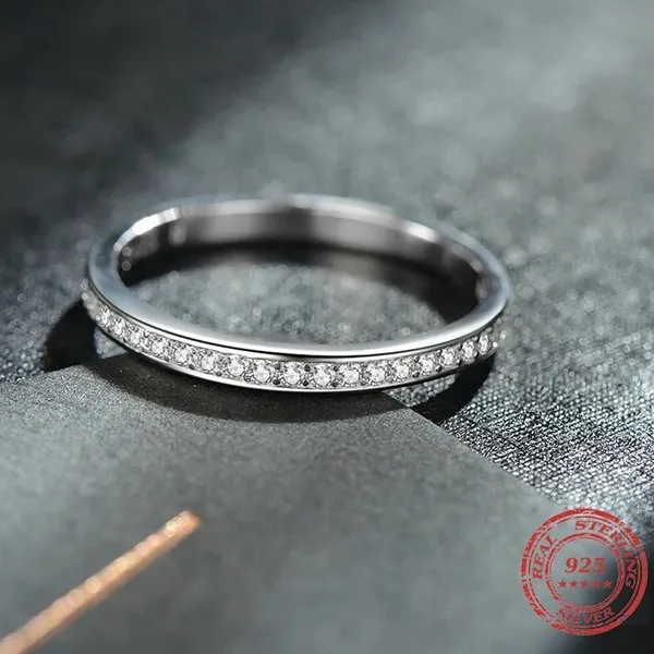 Sterling Silver SIZE 5 925 Stackable Dazzling Cubic Zirconia Ring - Image 4