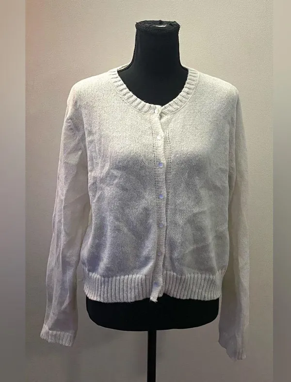 SHEIN- Cream Button-Up Cardigan Size XL - Image 2