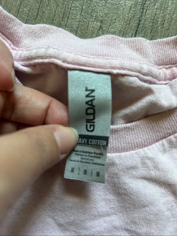 Gildan Light Pink kappa kappa gamma Crew Neck T-Shirt with Small Chest Logo - Image 2