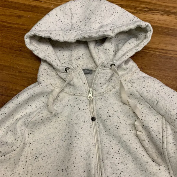 Talbots‎ Full Zip Hoodie Womens Size Large Jacket Speckled Pockets Casual Comfy - Image 2