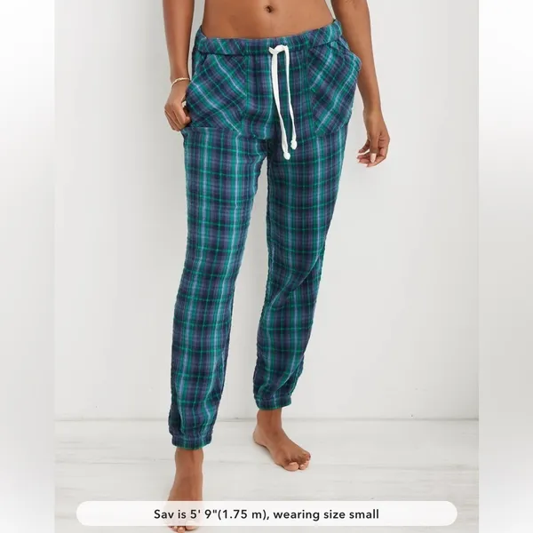 Aerie Soft Gauze Pajamas Joggers Sleep Set Small - Image 2