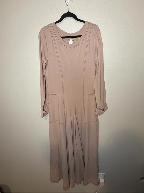 NWT Free People Free Est Strada Jumpsuit- mushroom woods $98 - Image 5