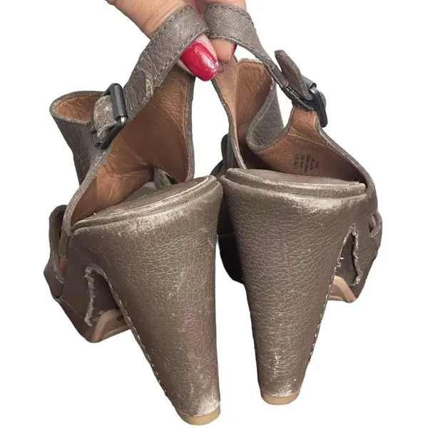 Lucky Brand Peggy Leather Platform Slingback High‎ Heel Shoes Size 8.5 90's Y2K - Image 2