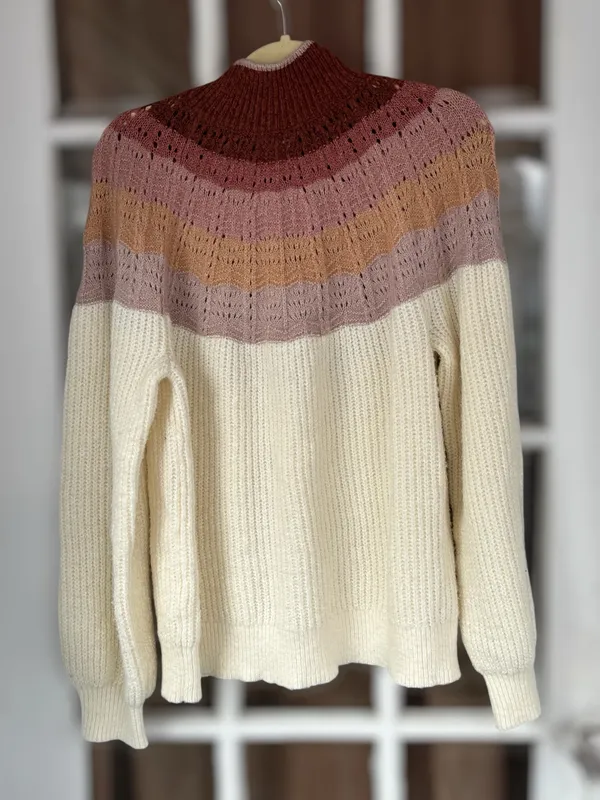 Maurice's Women's XXL Plus Size Ombré Mockneck Pullover Sweater Cozy Fall Chic - Image 3