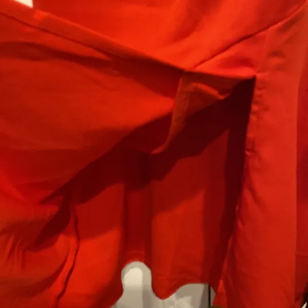 Sam Edelman One Shoulder Midi Dress Red Orange Asymmetrical Cocktail Party Dress - Image 3
