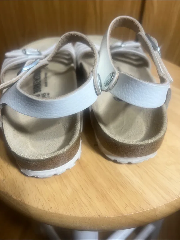 Birkenstock White Multi-Strap Leather Ankle Sandals - Image 3