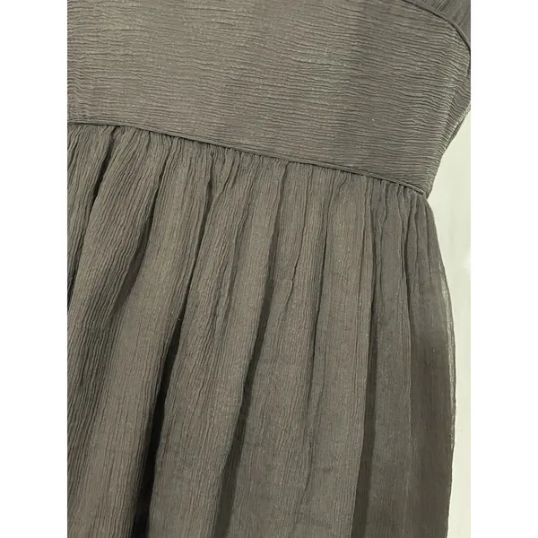 J. Crew 6 Juliet Brown Silk Chiffon Sleeveless Cocktail Dress - Image 3