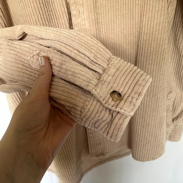 Urban Outfitters BDG pink corduroy jacket women's size XL pockets button down - Image 5