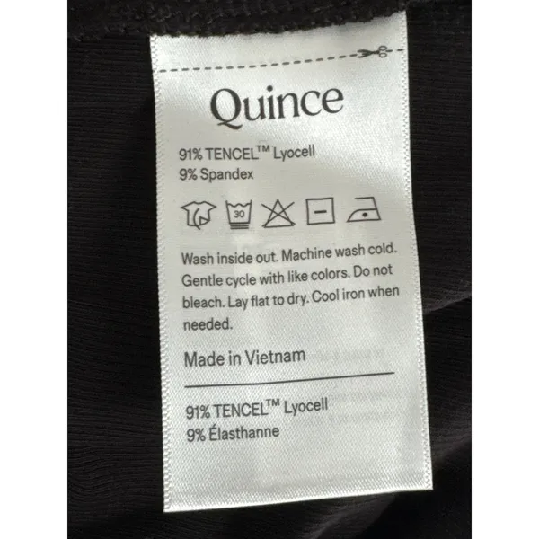 Quince Black Ribbed Racerback Maxi Dress Women MED NEW Preppy Casual Minimalist - Image 9