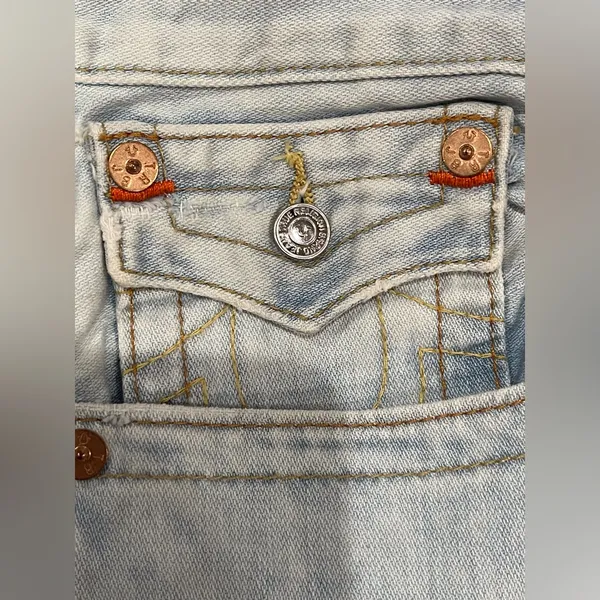 True Religion Light Blue Straight Leg Jeans - Image 13