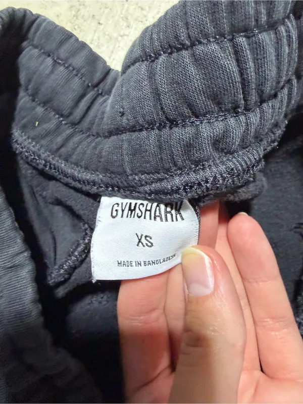 Gymshark Black Sweat Joggers with Logo XS - Image 3