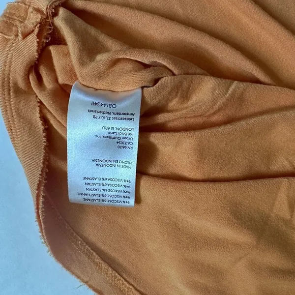 Free People Orange Moon Dance Knit Oversized V Neck Tank Top - Image 8